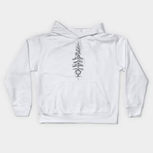 Tree and planets Kids Hoodie